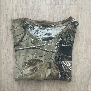 Vintage Realtree Camo Long Sleeve Pocket Shirt Men’s 2XL USA 90s Hunting Tee